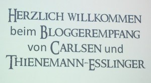 Bloggerempfang, Leipziger Buchmesse, Carlsen Verlag, Thienemann Esslinger Verlag